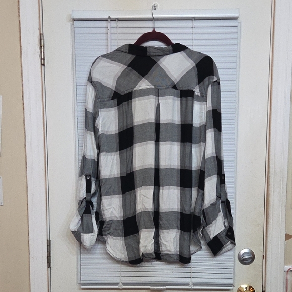 Rock & Republic Monochrome Plaid Shirt - Picture 4 of 6